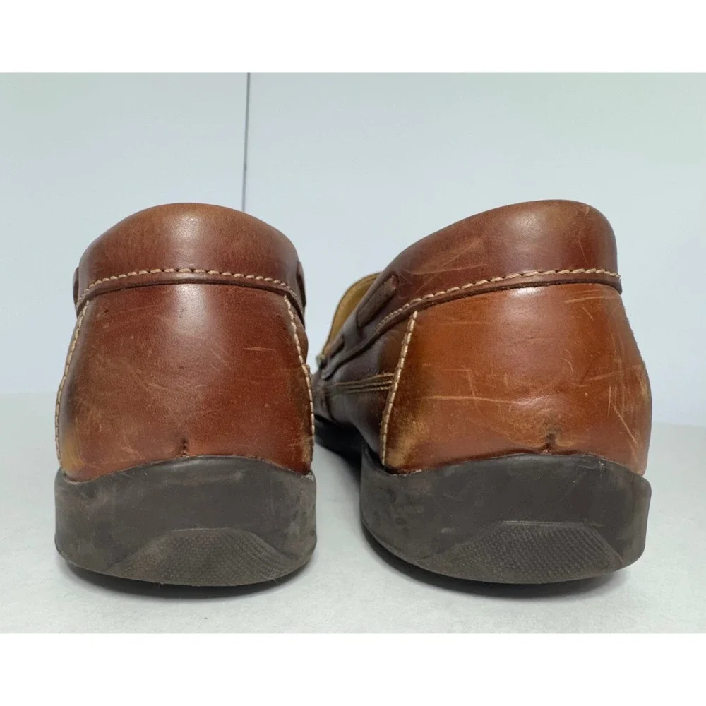 Giorgio Brutini Loafers Mens 13 M Brown Park Ave Pebbled Leather Slip On 9680